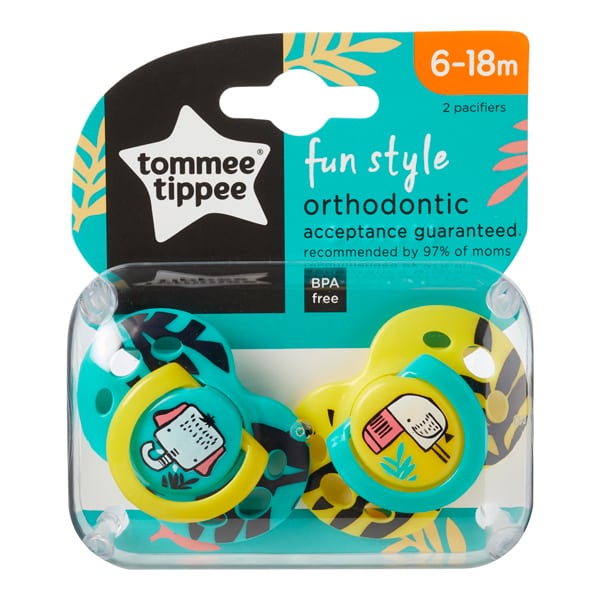 Tomme Tippe Soother Fun Style Orthodontic 6-18m, 2x