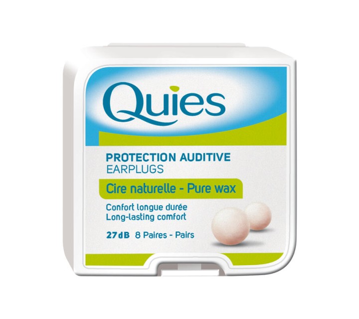 Quies Cire Earplugs Anit-bruit Pure Wax, 8 Pairs