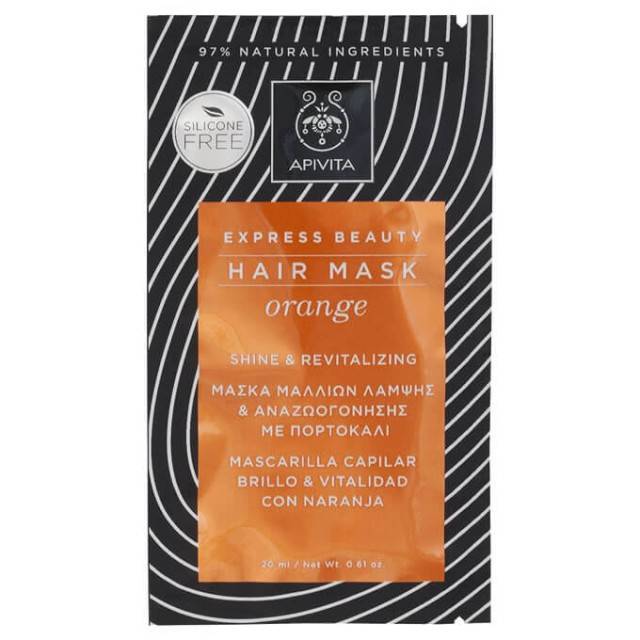 Apivita Express Beauty Hair Mask Orange Shine & Revitalizing, 20ml
