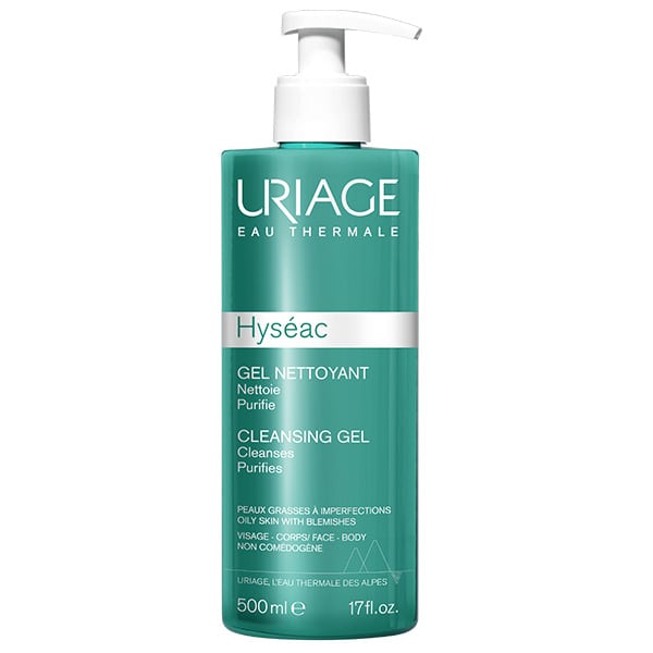 Uriage Hyseac Oily Skin Face & Body, Cleansing Gel, 500ml