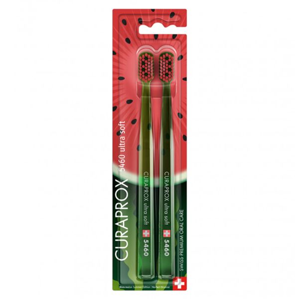 Curaprox 5460 Duo Watermelon Toothbrush x2