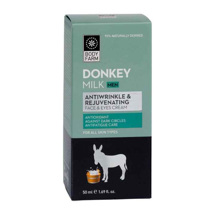 Bodyfarm Donkey Milk Face Cream Men Antiwrinkle & Rejuvenating, 50ml