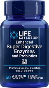 Life Extension Enhanced Super Digestive Enzymes & Probiotics 60 Vegetarian Capsules
