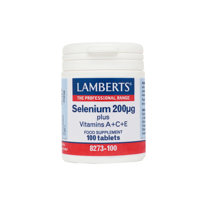 Lamberts Selenium 200μg Plus Vitamins A, C & E, 100Tablets