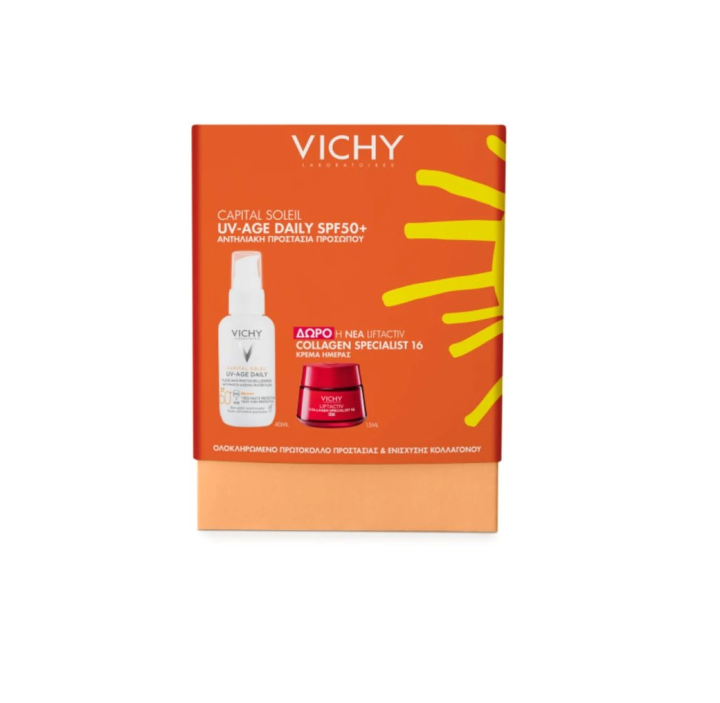 Vichy Promo Capital Soleil UV-Age Daily SPF50+, 40ml & Liftactiv Collagen Specia