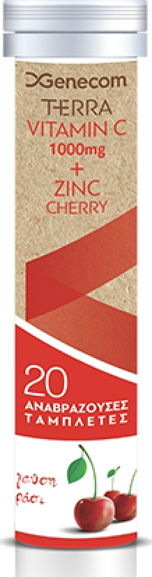 Terra Vitamin C + Zinc Cherry 20 eff tabs (1000mg + 10mg)
