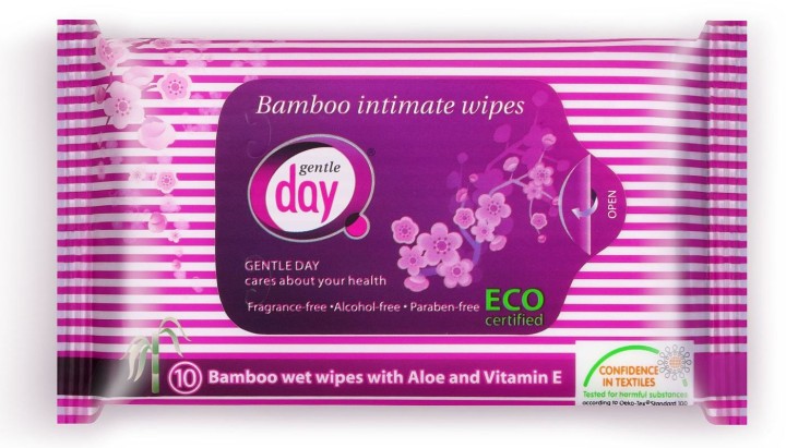 Gentle Day Bamboo Unscented Wet Wipes, 10x