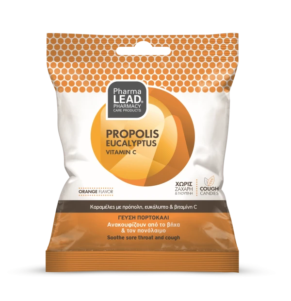 Nutralead Propolis Eucalyptus+vitamin C Orange Candies 40g