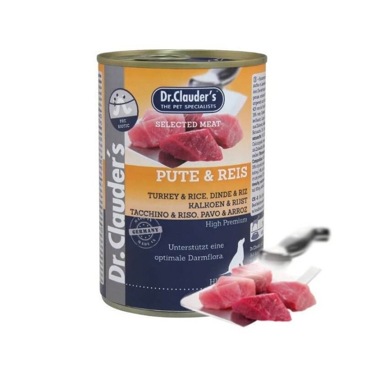 Dr Clauder Dog Can Turkey & Rice 800G
