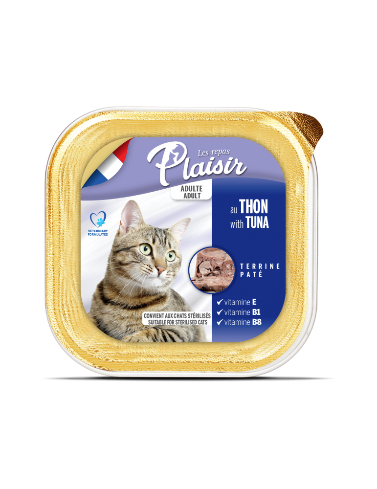 Plaisir Cat Wet Food Adult Pate With Tuna 100G