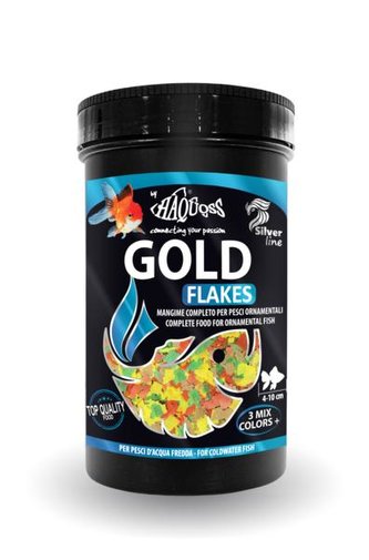 Haquoss Gold Flake Food For Ornamental Cold-Water Fish ,Fish Food 1000Ml