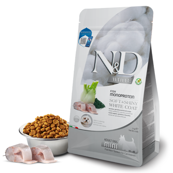 Farmina Nd White Adult Mini Sea Bass, Kelp Fennel - 2Kg