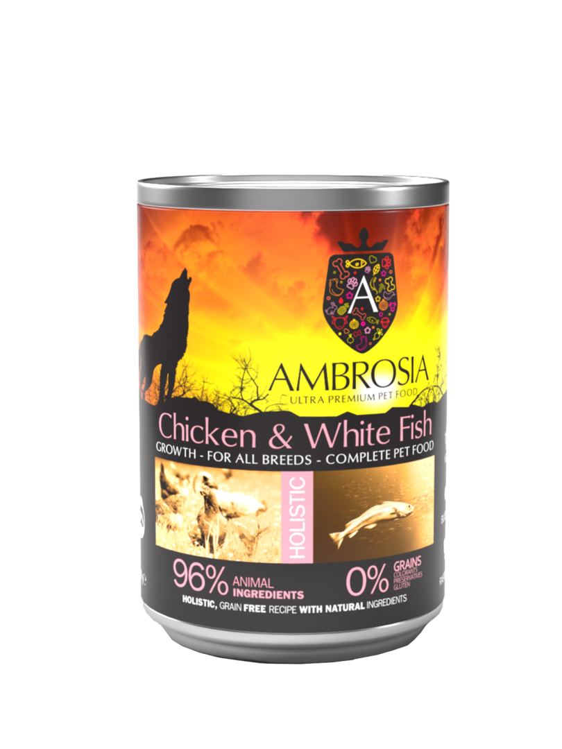 Ambrosia Grain Free Puppy Chicken and White Fish 400gr