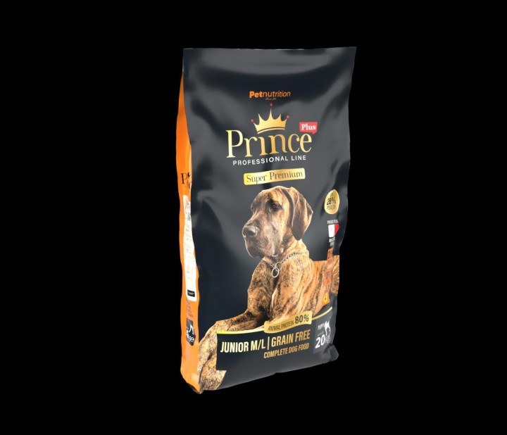 Prince Plus Super Premium Line Junior M/L Grain Free 20kg