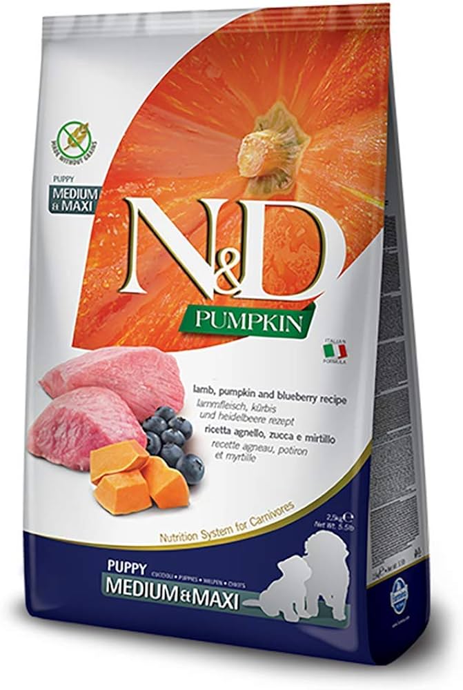 Farmina N&D Pumpkin Dog - Lamb & Blueberry Puppy Medium & Maxi 2.5Kg