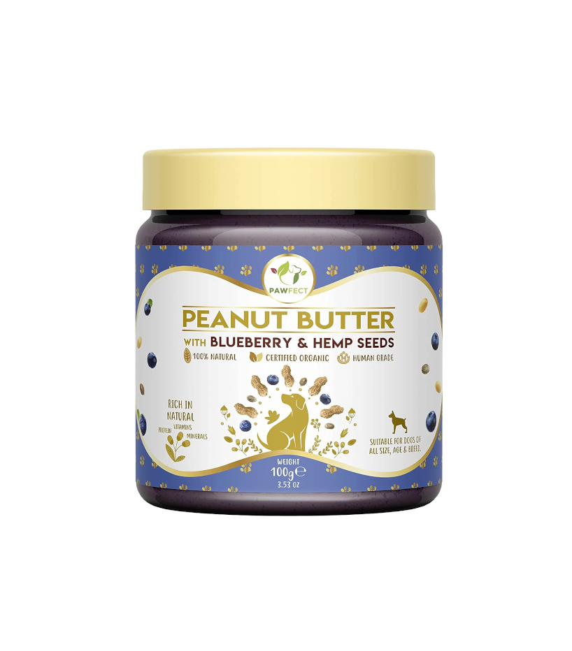 Pawfect Peanut Butter With Blueberry Hemp Seed 100 Gr.