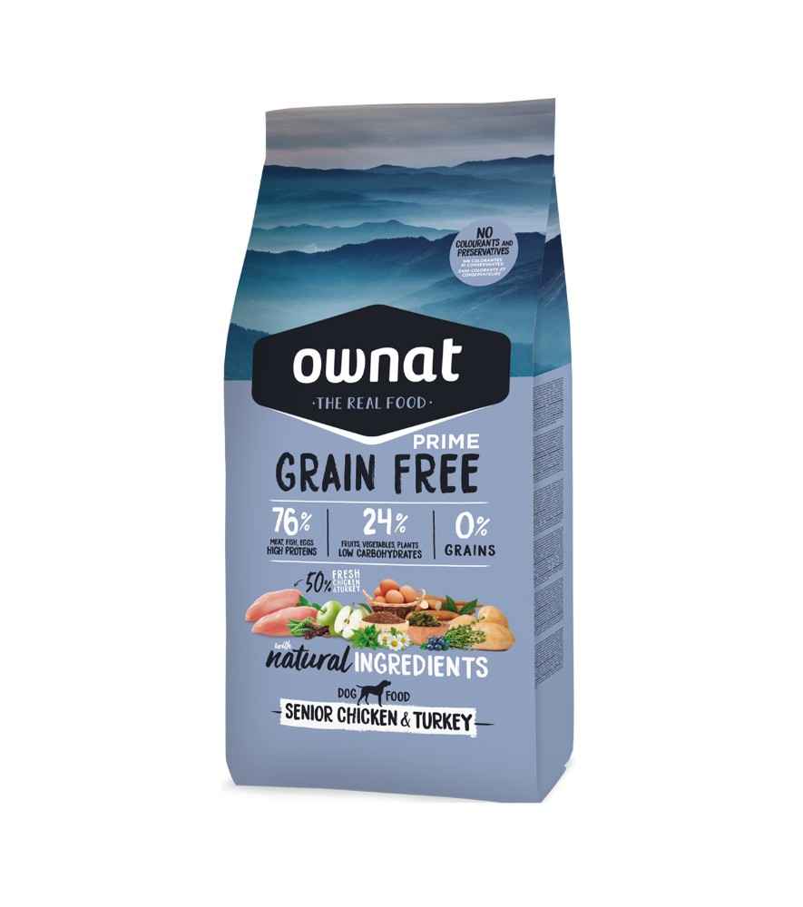Ownat Grainfree Prime Senior Chicken & Turkey Dog 3Kg