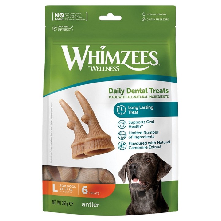 Whimzees Occupy Antler Natural Dental Chews For Dogs Medium 12Pcs Copy