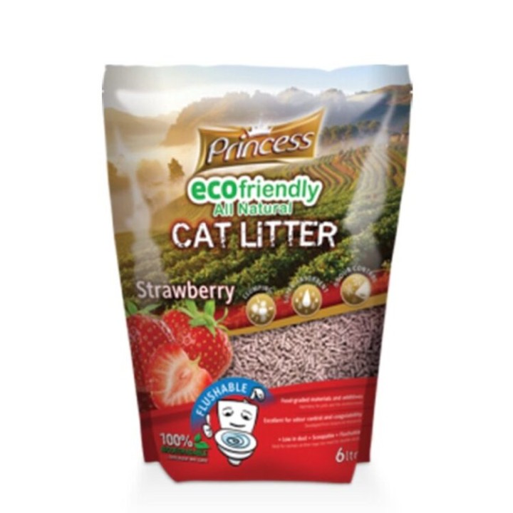 Princess Tofu Flushable Strawberry 6L