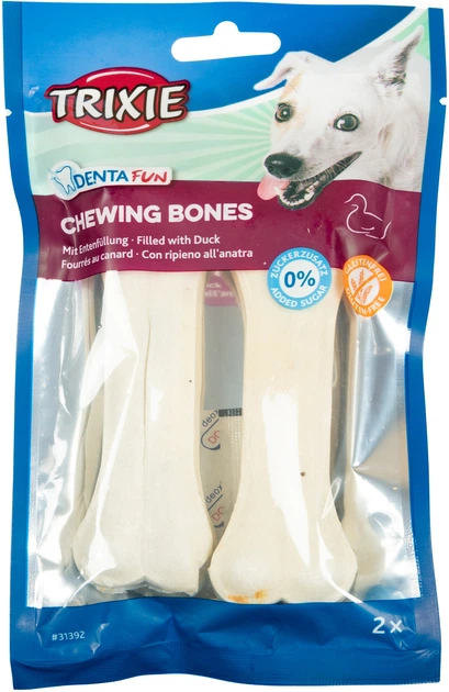 Trixie Denta Fun Chewing Bones With Duck Filling, 12 Cm, 2 Pcs/120 G