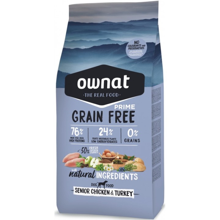 Ownat Grain Free Prime Senior Chicken & Turkey 14Kg