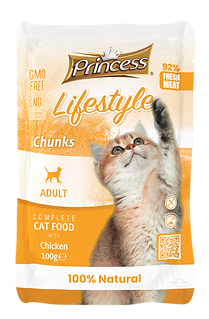 Princess Lifestyle Chicken Chunks For Cats - 100G