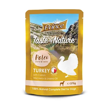 Prince Pouchturkey With Carrots, Wild Herbs Linseed Oil - 375G