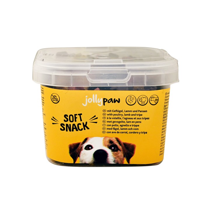 Jolly Paw Soft snack dog food supplement lamb & tripe 140g