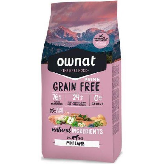 Ownat Prime Grain Free Adult Mini Dog Food Lamb 3Kg