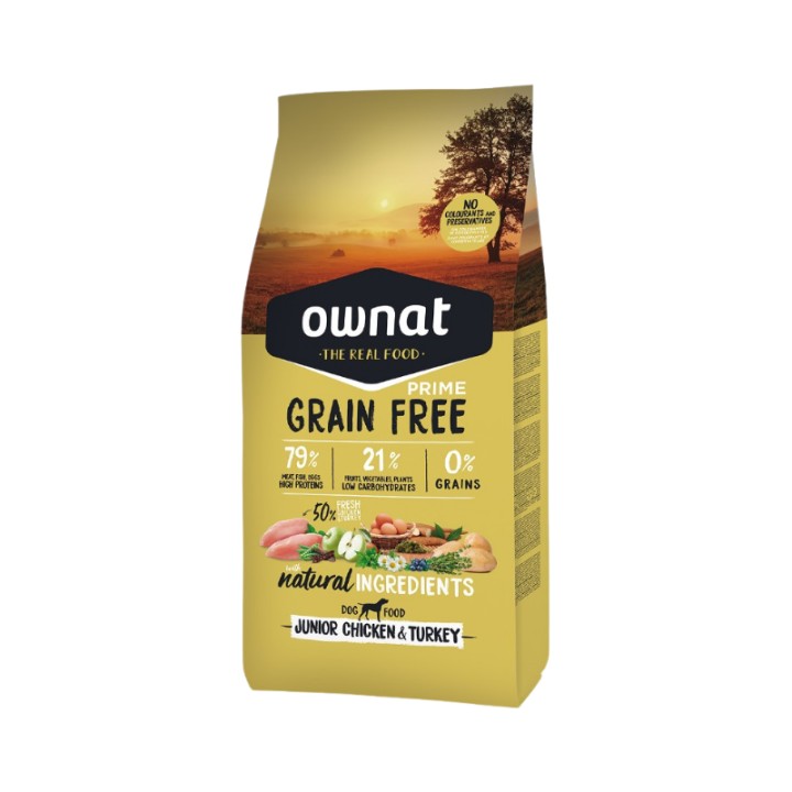 Ownat Grain Free Prime Junior Chicken & Turkey 14Kg