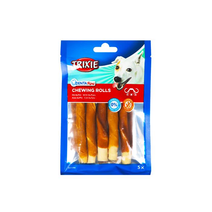 Trixie Denta Fun Chewing Rolls, Buffalo, 12 Cm, 5 Pcs./70 G