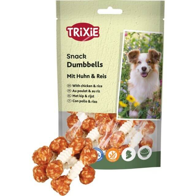 Trixie Denta Fun Chewing Dumbbell, Chicken, 6 Pcs/100 G