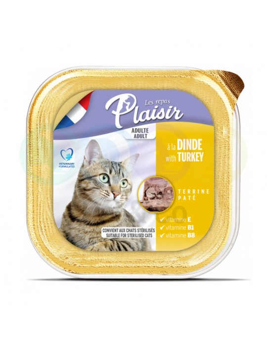 Plaisir Cat Wet Food Adult Pate With Turkey 100G