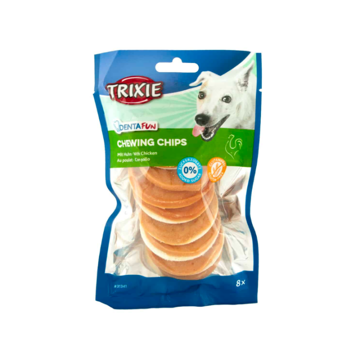 Trixie Denta Fun Chewing Chips, Chicken, 8 Pcs/100 G