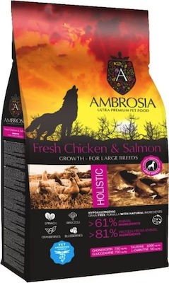Ambrosia Fresh Chicken & Salmon Growth Large Breeds - 2Kg