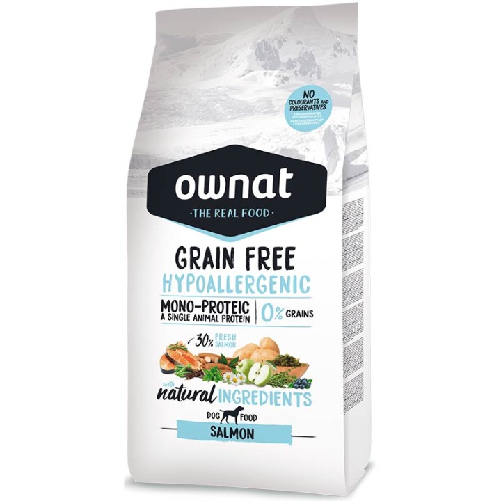 Ownat Grain Free Hypoallergenic Adult Dog Food Salmon 3Kg