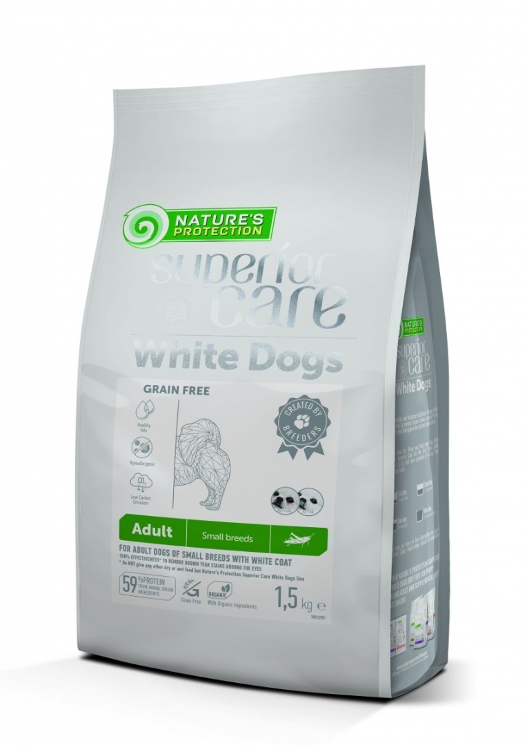 White Dog Grain Free With Insect Adult Small Breed - 1.5Kg