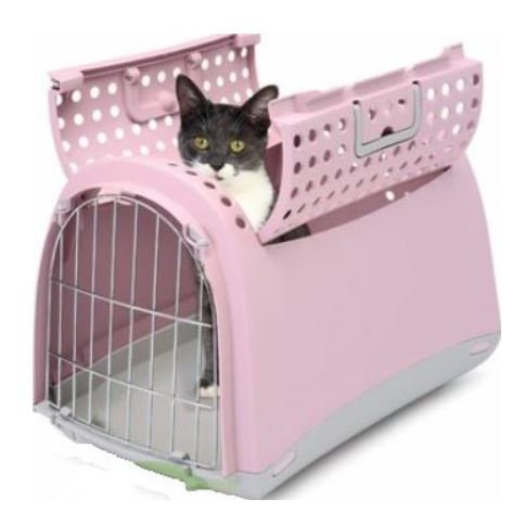 Imac Linus Cabrio Dog Cat Carrier Open Top Pink 50X32X34 5Cm