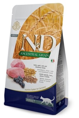 Farmina N&D Ancestral Grain Cat – Lamb & Blueberry Adult 5Kg