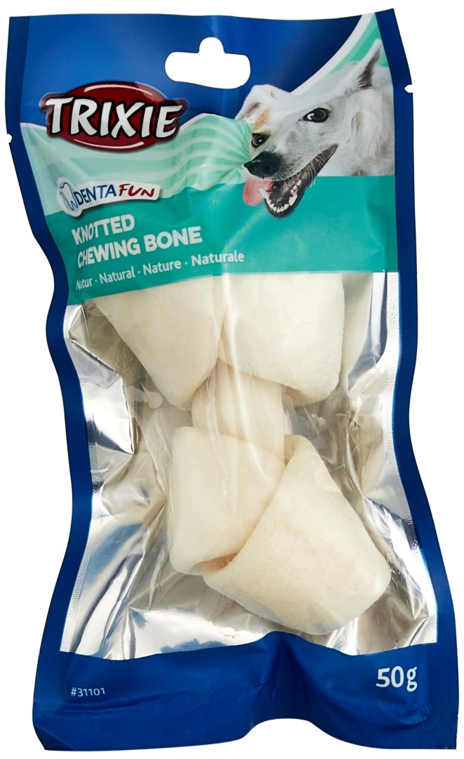 Trixie Denta Fun Knotted Chewing Bone, Natural, 11 Cm, 50 G
