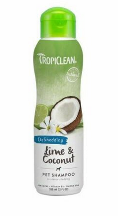 Tropiclean Lime Coconut Shampoo Reduces Shedding Cleans Coat For Dog - 335gr