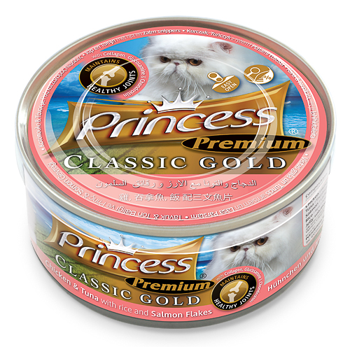 Princess Premium Classic Gold Chicken Tuna With Rice Salmon Flakes / Joint Support - 170G