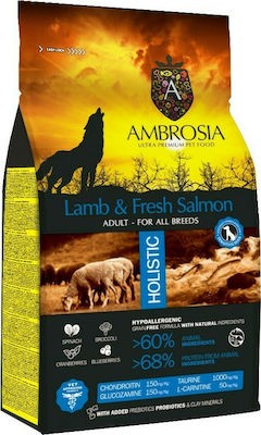 Ambrosia Lamb & Fresh Salmon Adult All Breeds - 12Kg