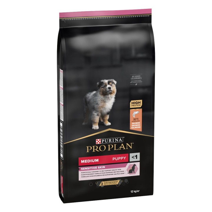 Pro Plan Medium Puppy Sensitive Skin Dry Dog Food Salmon 3Kg - 3Kg