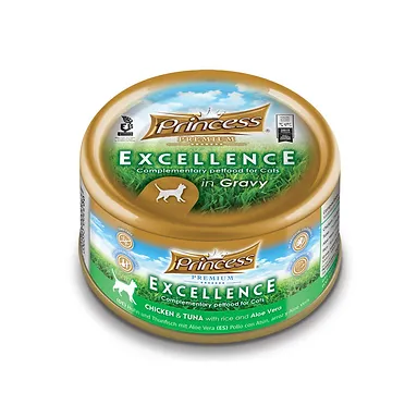 Princess Premium Excellence Chicken Tuna With Rice Aloe Vera - 70G