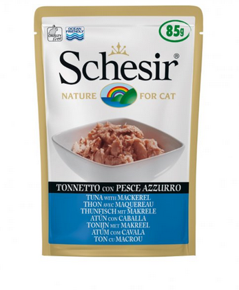 Schesir Cat Tuna And Mackrel Pouch 85G - 85G