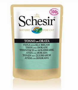 Schesir Tuna With Seabream Pouch 100G - 85G