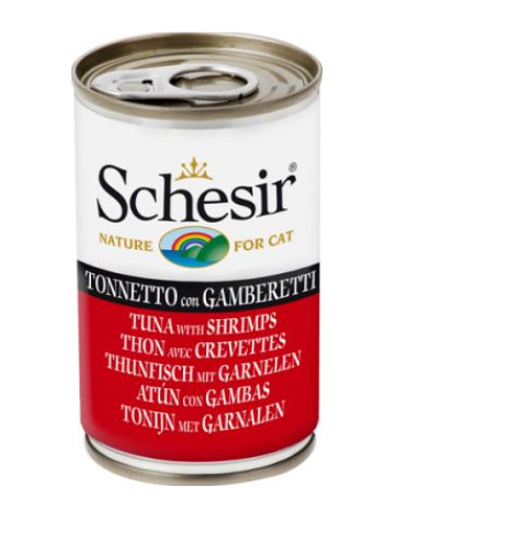 Schesir Cat Can Tuna/Shrimps - 140G
