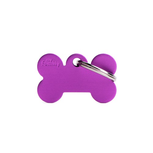 My Family Id Tag Basic Collection Small Bone Purble In Aluminum