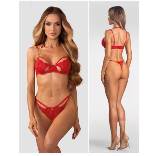Matildea 2PCS Crotchless Set L/XL